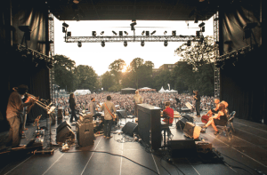 Iveagh Gardens, back of the stage, July 2013